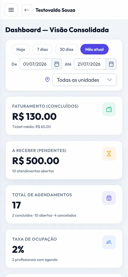 Salão de Beleza no celular